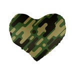 Camouflage-pattern-background Standard 16  Premium Heart Shape Cushions Back