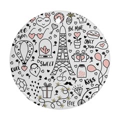 Big-collection-with-hand-drawn-objects-valentines-day Ornament (round) by Vaneshart