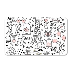 Big-collection-with-hand-drawn-objects-valentines-day Magnet (Rectangular)