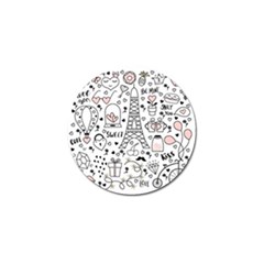 Big-collection-with-hand-drawn-objects-valentines-day Golf Ball Marker