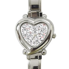 Big-collection-with-hand-drawn-objects-valentines-day Heart Italian Charm Watch