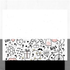 Big-collection-with-hand-drawn-objects-valentines-day Rectangular Jigsaw Puzzl