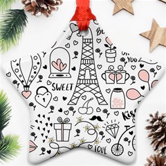 Big-collection-with-hand-drawn-objects-valentines-day Star Ornament (Two Sides)