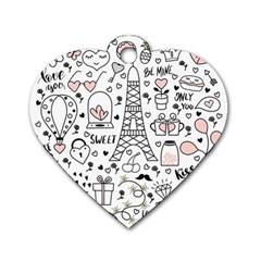 Big-collection-with-hand-drawn-objects-valentines-day Dog Tag Heart (Two Sides)