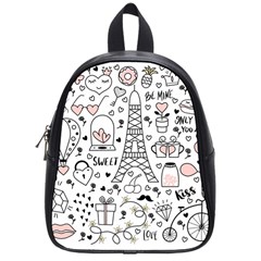 Big-collection-with-hand-drawn-objects-valentines-day School Bag (Small)