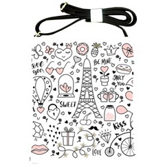 Big-collection-with-hand-drawn-objects-valentines-day Shoulder Sling Bag by Vaneshart