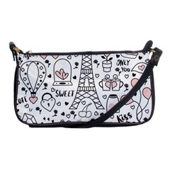 Big-collection-with-hand-drawn-objects-valentines-day Shoulder Clutch Bag by Vaneshart