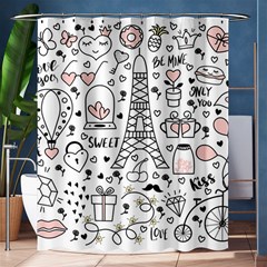 Big-collection-with-hand-drawn-objects-valentines-day Shower Curtain 60  X 72  (medium)  by Vaneshart