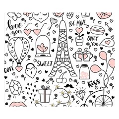 Big-collection-with-hand-drawn-objects-valentines-day Double Sided Flano Blanket (Small) 