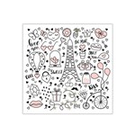 Big-collection-with-hand-drawn-objects-valentines-day Satin Bandana Scarf Front