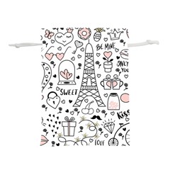 Big-collection-with-hand-drawn-objects-valentines-day Lightweight Drawstring Pouch (s) by Vaneshart