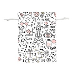 Big-collection-with-hand-drawn-objects-valentines-day Lightweight Drawstring Pouch (L)