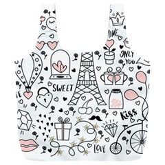 Big-collection-with-hand-drawn-objects-valentines-day Full Print Recycle Bag (xxl)