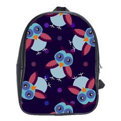 Owl-pattern-background School Bag (large) by Vaneshart