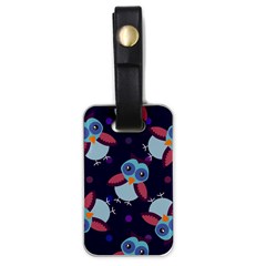 Owl-pattern-background Luggage Tag (one Side) by Vaneshart