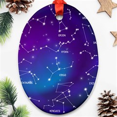 Realistic-night-sky-poster-with-constellations Ornament (oval) by Vaneshart