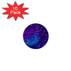 Realistic-night-sky-poster-with-constellations 1  Mini Buttons (10 Pack)  by Vaneshart