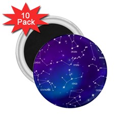 Realistic-night-sky-poster-with-constellations 2 25  Magnets (10 Pack)  by Vaneshart