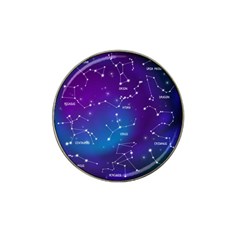 Realistic-night-sky-poster-with-constellations Hat Clip Ball Marker (4 Pack) by Vaneshart