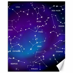 Realistic-night-sky-poster-with-constellations Canvas 11  X 14  by Vaneshart