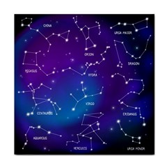 Realistic-night-sky-poster-with-constellations Face Towel by Vaneshart