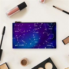 Realistic-night-sky-poster-with-constellations Cosmetic Bag (small) by Vaneshart