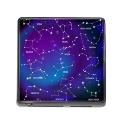 Realistic-night-sky-poster-with-constellations Memory Card Reader (square 5 Slot) by Vaneshart