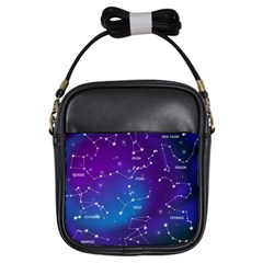 Realistic-night-sky-poster-with-constellations Girls Sling Bag by Vaneshart