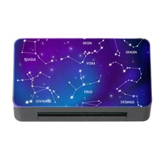 Realistic-night-sky-poster-with-constellations Memory Card Reader With Cf by Vaneshart