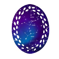 Realistic-night-sky-poster-with-constellations Ornament (oval Filigree) by Vaneshart