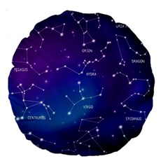 Realistic-night-sky-poster-with-constellations Large 18  Premium Round Cushions