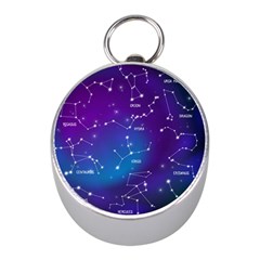 Realistic-night-sky-poster-with-constellations Mini Silver Compasses by Vaneshart