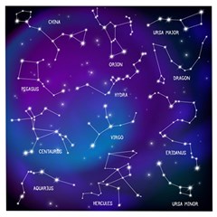 Realistic-night-sky-poster-with-constellations Wooden Puzzle Square