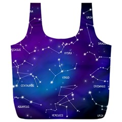 Realistic-night-sky-poster-with-constellations Full Print Recycle Bag (xxxl) by Vaneshart