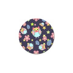 Owl Stars Pattern Background Golf Ball Marker by Vaneshart