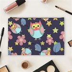 Owl stars pattern background Cosmetic Bag (Large) Front