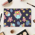 Owl stars pattern background Cosmetic Bag (Large) Back