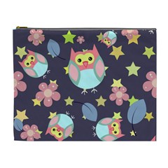 Owl Stars Pattern Background Cosmetic Bag (xl)