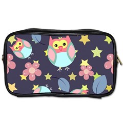 Owl Stars Pattern Background Toiletries Bag (two Sides) by Vaneshart