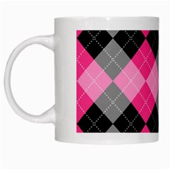 Seamless-argyle-pattern White Mugs by Vaneshart