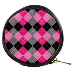 Seamless-argyle-pattern Mini Makeup Bag by Vaneshart