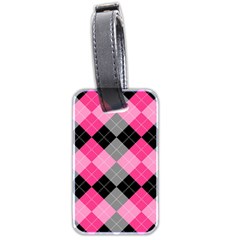 Seamless-argyle-pattern Luggage Tag (two Sides) by Vaneshart