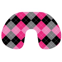 Seamless-argyle-pattern Travel Neck Pillow by Vaneshart