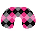 Seamless-argyle-pattern Travel Neck Pillow Back