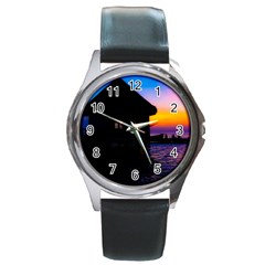 Ocean Dreaming Round Metal Watch by essentialimage