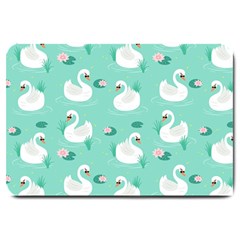 Elegant-swan-seamless-pattern Large Doormat  by Vaneshart