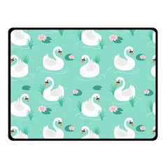 Elegant-swan-seamless-pattern Fleece Blanket (small) by Vaneshart