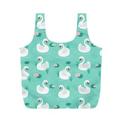 Elegant-swan-seamless-pattern Full Print Recycle Bag (m) by Vaneshart