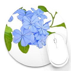 Botanical Floral Print Stylized Photo Round Mousepads by dflcprintsclothing