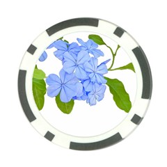 Botanical Floral Print Stylized Photo Poker Chip Card Guard (10 Pack)